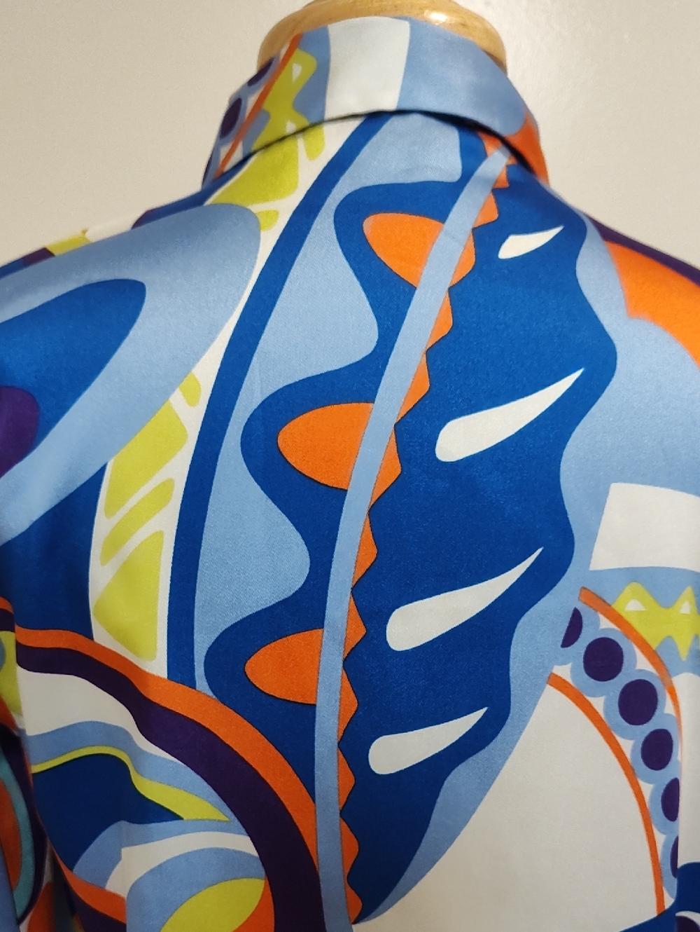 Zara Multicolor Pucci Style Geometric Print Blouse Size M - Picture 6 of 9